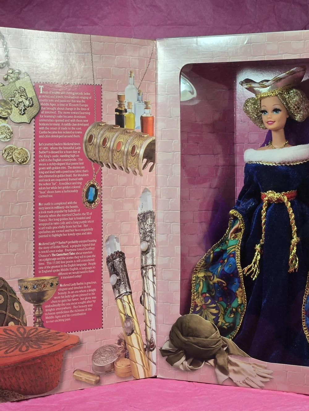 MIB Vintage 1994 Barbie Medieval Lady Great Eras Doll Mattel #12791